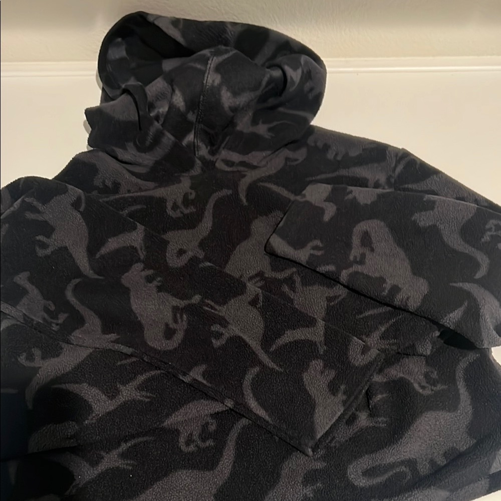 Black and Gray Dinosaur Hoodie